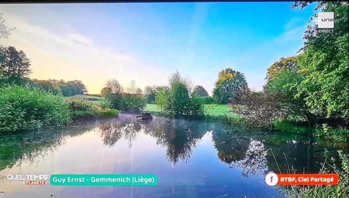 photo de Guy Ernst à la RTBF d'un étang